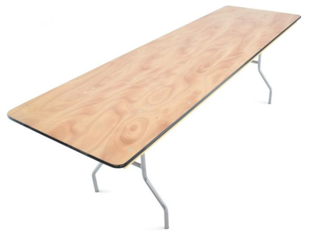 8' Wood Banquet Table