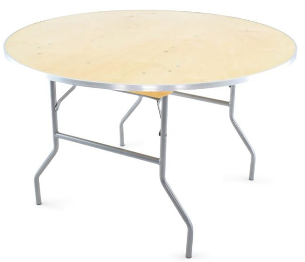 48" Round Wood Banquet Table