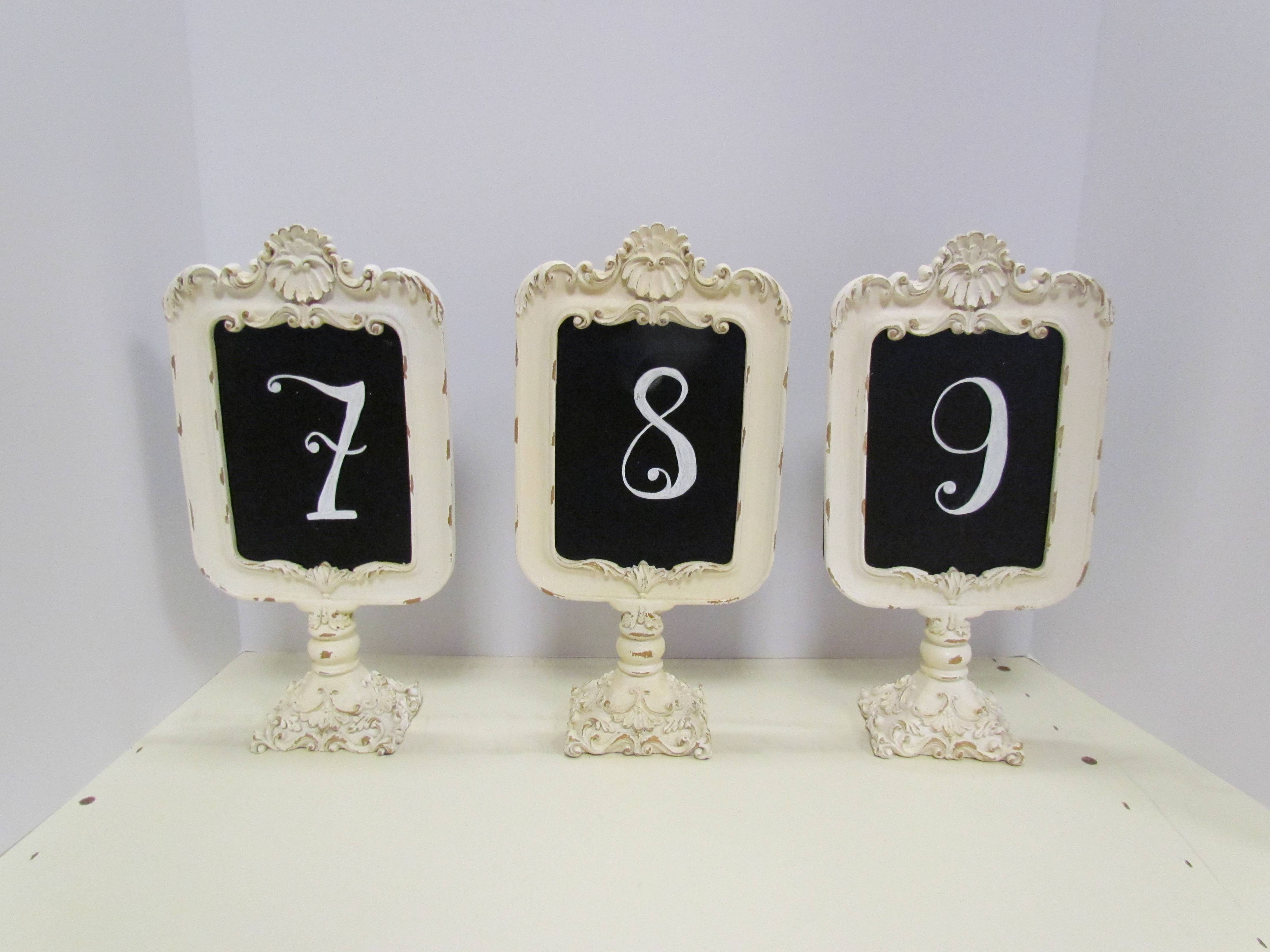 Victorian Table Numbers (Set of 9)