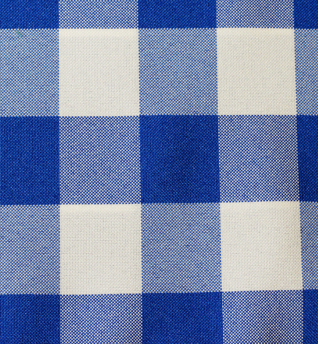 Royal & White Checkered Linen