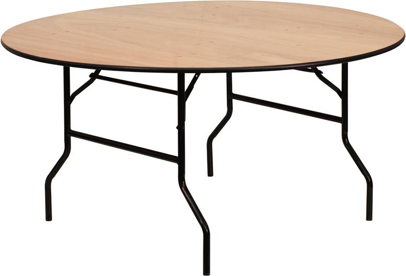 60" Round Wood Banquet Tables
