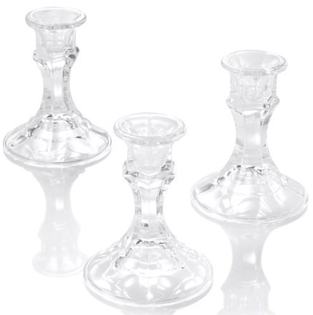 (1) 4" Glass Candle Holder