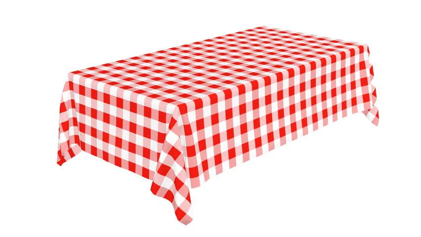 6 ft table Red & White Checkered Linen