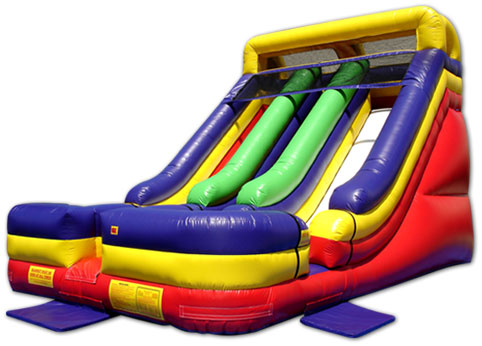 Dual Lane Dry Slide 18' high