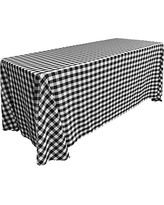 8 ft table Black & White Checkered Linen