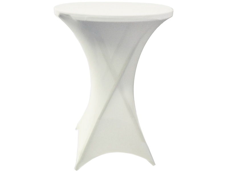 32" White Spandex Cocktail Linen