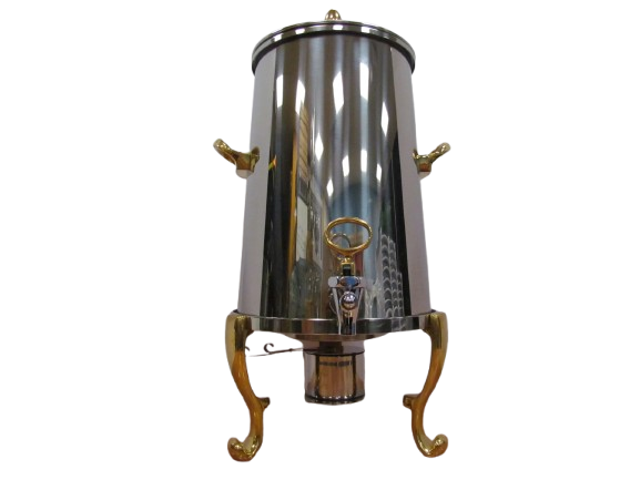 80 Cup Stainless Steel & Gold Coffee Urn