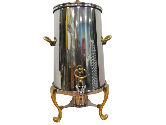 80 Cup Stainless Steel & Gold Coffee Urn